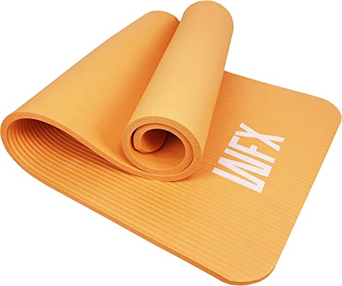#DoYourFitness Tappetino yoga antiscivolo | Per principianti e utenti avanzati | Spessore 1,0 cm | 190cm x 100cm [arancione]