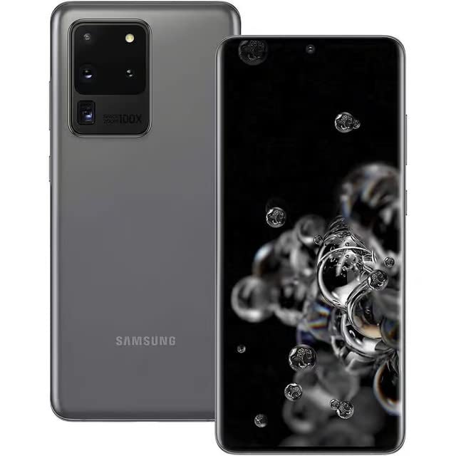 SAMSUNG Galaxy S20 Ultra 5G, 256GB, Grigio Cosmico (Ricondizionato) Smartphone Originale di fabbrica in esclusiva per il mercato europeo (versione internazionale)