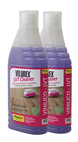 Detergente antistatico adatto alla pulizia di pavimenti vinilici. Chimiver - VELUREX LVT CLEANER KIT 2 PEZZI | Confezione da 2 flaconi da 1L cad.
