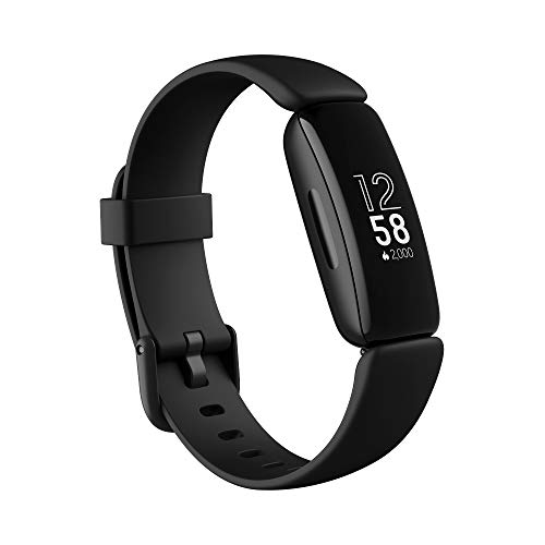 Fitbit Inspire 2 Tracker Per Fitness E Benessere Con Un Anno Di Prova Gratuita Del Servizio Fitbit Premium, Rilevazione Continua Battito Cardiaco, Nero