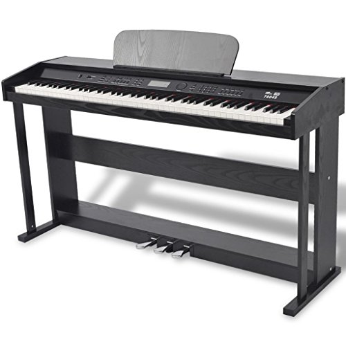 Roderick Irving piano pannello in melamina con 88 tasti con pedali NERO PANNELLO IN MELAMINA 134 x 40 x 75 cm (L x P x H)