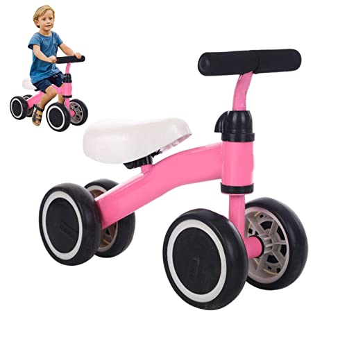 Joberio Bici senza pedali per bambini, bicicletta giocattolo per bambini di 1-3 anni, bici senza pedali da 12 a 36 mesi, prima bici per bambini a 4 ruote