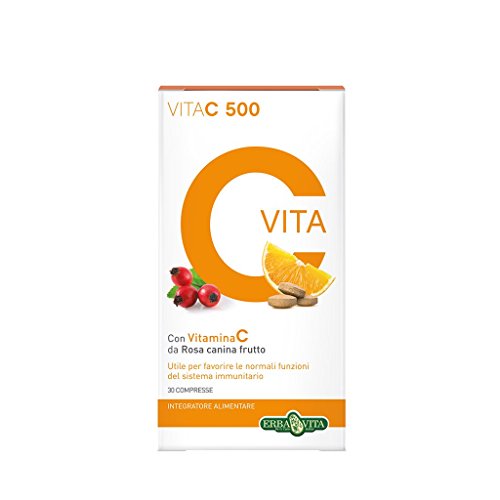 Erba Vita Integratore Alimentare Vita C-500, 30 Compresse