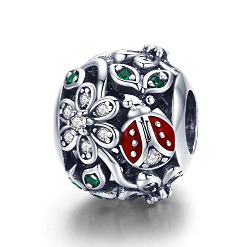 YaShuo Jewellery Charm a forma di tartaruga, in argento Sterling, per braccialetti Pandora, Cristallo smalto,