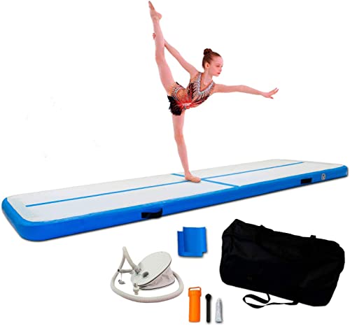 ReAct Airtrack ginnastica 3m - con pompa ad aria, tappetino da ginnastica gonfiabile, migliore per la ginnastica, yoga - durevole e facile da trasportare, Air Track ginnastica artistica
