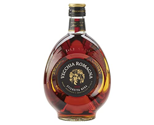 Vecchia Romagna Etichetta Nera - Brandy frutto di una doppia distillazione e di un doppio invecchiamento, dal gusto elegante e deciso. Bottiglia da 70cl, 38%.