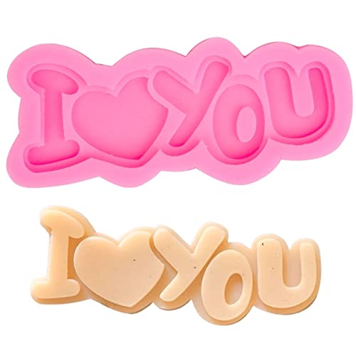 Keapaty - Stampi in silicone a forma di bacio, per San Valentino, 1 pezzo di lettere per cioccolatino/caramelle