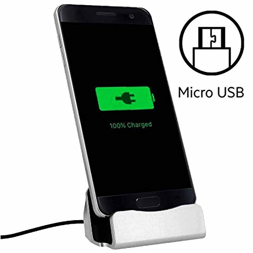 World Smartphone Docking Station Micro USB per HTC One X Plus Argento