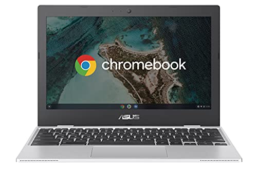 ASUS Chromebook CX1100CNA#B08CGM2X82, Notebook Thin and Light, 1.2 kg, 17.4 mm, 11,6' HD Anti-Glare, Intel Celeron N3350, RAM 4GB, 32GB eMMC, Sistema Operativo Chrome, Argento