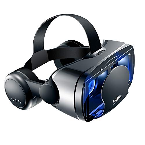 Occhiali VR 3D Occhiali VR Realtà Virtuale e Comoda per 4,5- 7,0 i.Phone, S.amsung, Android, angolo visione 90 - 100º, rotazione 360°, obiettivo e pupilla regolabile ( Nero)
