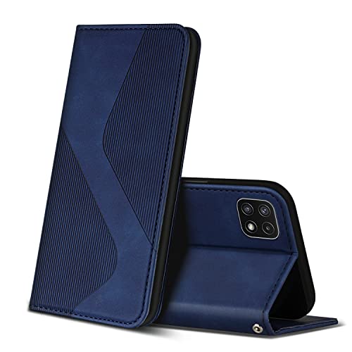 ZONNAVI Cover per Samsung Galaxy A22 5G, Flip Custodia Pelle PU con [Slot Cart] [Supporto Stand] [Magnetica], Cover a Libro Portafoglio per Samsung Galaxy A22 5G (Blu)