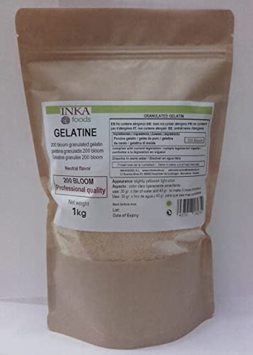 Gelatina granulare di grado professionale, sapore neutro - 1 kg