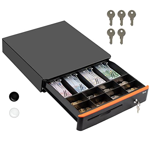 Tera Cassetto di Cassa Registratore per Sistema Punto di Vendita (41 x 41 cm) RJ12 con 5 Chiavi