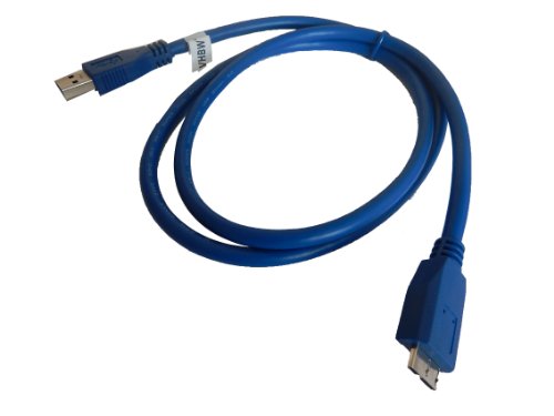 vhbw 1.0m Micro-USB 3.0 cavo dati carica adattatore blu per Samsung Galaxy Note Pro 12.2 SM-P900 32GB LTE etc. sostituisce Samsung ET-DQ11Y1WEGWW.