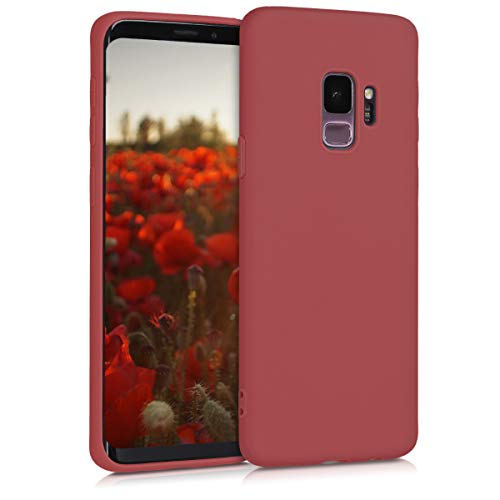 kwmobile Custodia Compatibile con Samsung Galaxy S9 - Cover in Silicone TPU - Back Case per Smartphone - Protezione Gommata rosso indiano