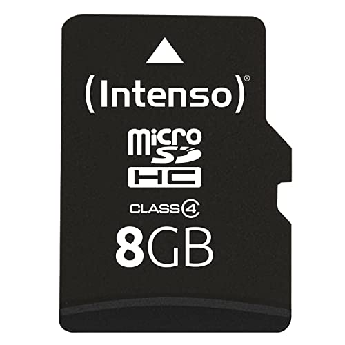 Intenso Scheda di memoria MicroSDHC Memory Card da 8 GB, Class 4 (con Adattatore SD)