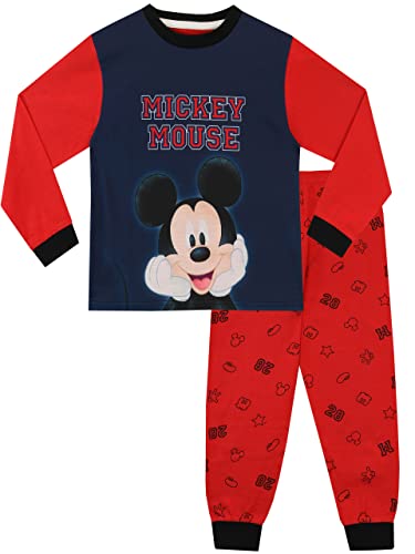 Disney Pigiama per Ragazzi Mickey Mouse Rosso 12-18 Mesi
