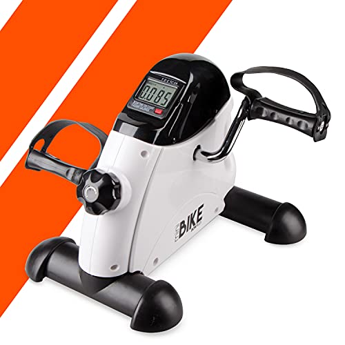 Bonplus BP | Mini Bike Cyclette | Pedalatore statico per anziani | Allenamento di braccia e gambe Migliorare la circolazione | Riabilitazione | Allevia il dolore | Display LCD | Salute