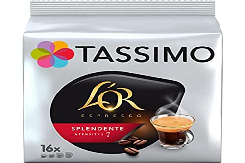 TASSIMO L'OR Espresso Splendente Coffee Capsules T-Discs Pods 5 Pack, 80 Drinks