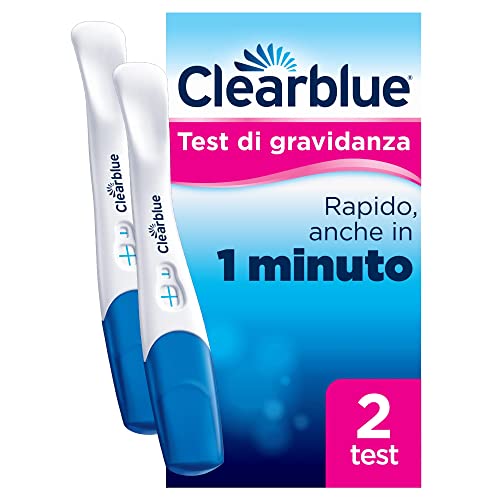 Test di Gravidanza Clearblue Rilevazione Rapida, Risultato Rapido, anche in 1 minuto*, 2 Test