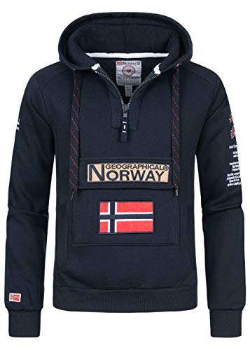 Geographical Norway - Felpa da Uomo Modello Gymclass Ass A 007 (Blu Navy, l)…