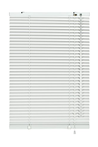Deco Company 23-3000 Veneziane con Morsetto, Alluminio, Bianco, 40 x 130 cm