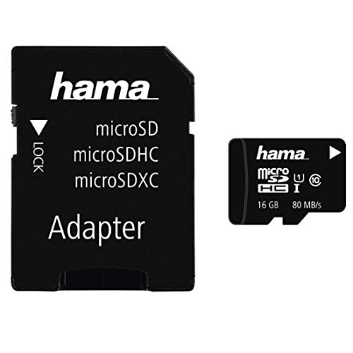 Hama microSDHC 16GB - memory cards (MicroSDHC, Black, UHS-I, Class 10, SD)