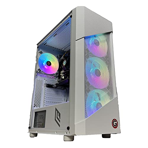 GOLOOK PC Desktop Gaming RGB Bianco • Intel i5 • 8GB • SSD 240GB • WiFi • Scheda Video Dedicata GT730 4GB • Windows 11 Pro X64 • Computer Fisso