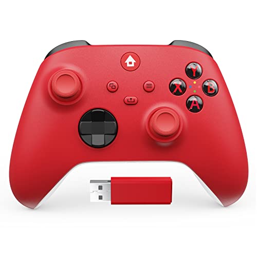 PPCgrop Wireless Controller for Xbox One, Replacement Performance Controller for Xbox Series X|S, Xbox One, PC, Hall Effect Sensing Joystick-Red