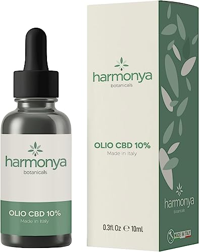 HARMONYA - Olio CBD 10% Puro Made in Italy - Olio di Canapa Certificato - Naturale - 10 ml