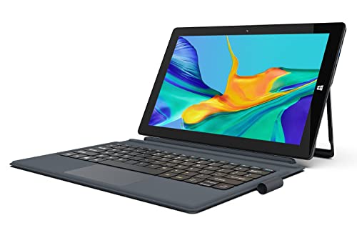 AWOW Tablet PC Windows 10, 8 GB RAM, 128 GB SSD, Intel Celeron N4120, schermo tattile mini 2 in 1, tastiera rimovibile QWERTY italiana, WiFi, IPS