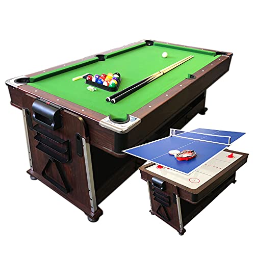 Tavolo da biliardo 7 FT multi-gioco Air Hockey + Tavolo ping pong panno verde nuovo - Stark