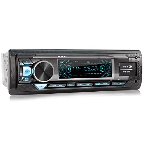 XOMAX XM-R281 Autoradio con FM RDS, vivavoce Bluetooth, USB, SD, MP3, AUX-IN, 1 DIN