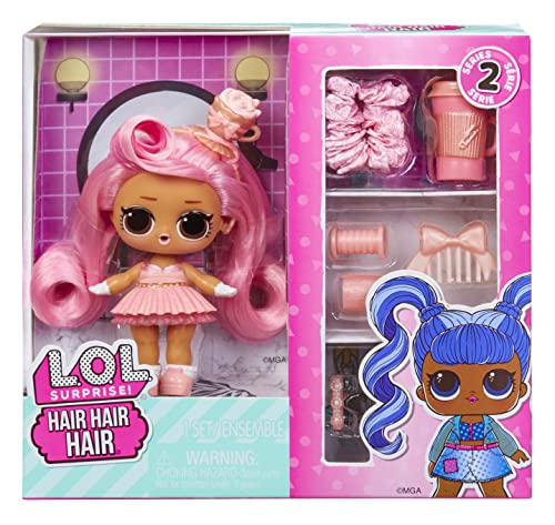 Lol Surprise Hair Hair Dolls Series 2, confezione con 10 sorprese, inclusa una bambola da collezione con capelli veri, moda e accessori, adatta per bambini dai 4 anni in su (colore/modello casuali)