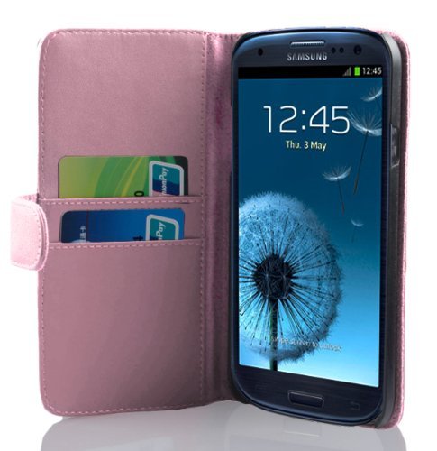 Cadorabo Custodia Libro per Samsung Galaxy S3 / S3 NEO in ROSA FUCSIA - con Vani di Carte e Funzione Stand di Similpelle Fine - Portafoglio Cover Case Wallet Book Etui Protezione