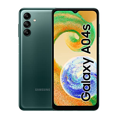 Samsung Galaxy A04s Smartphone Android 12, Display Infinity-V HD+ da 6.5’’, 3GB RAM e 32GB di Memoria Interna Espandibile, Batteria 5.000 mAh, Green [Versione Italiana]
