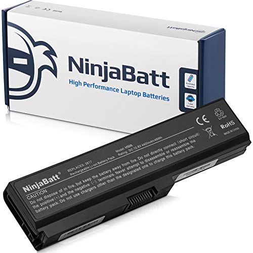 NinjaBatt Batteria per Toshiba PA3817U-1BRS C660 L750 L650 A660 L655 L755 PA3819U-1BRS PABAS228 C650 PA3818U-1BRS C655 A665 C655D L675 L645 P745 C660-1D9 – Alte prestazioni [6 Celles/4400 mAh/48 Wh]