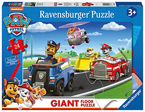 Ravensburger 030897 Paw Patrol, Puzzle 24 Pezzi Giant Pavimento, Puzzle per Bambini, Età Raccomandata 3+