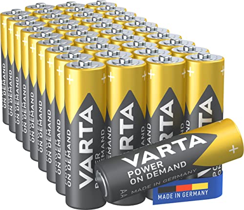 Varta Power on Demand Batterie AA Mignon, Pacco Scorta Da 40 In Confezione, Argento