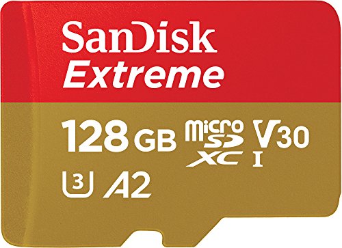 SanDisk 128 GB Extreme scheda microSDXC per gaming mobile, fino a 190 MB/s, prestazioni app A2, UHS-I, Classe 10, U3, V30