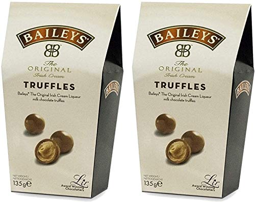 Baileys Irish Cream Twist avvolge il tartufo al cioccolato al latte in una scatola, 135 grammi per scatola (2 scatole)
