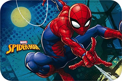 Star Licensing 48068 Tappeto Spiderman, PVC-Poliestere, Multicolore, 60x40x1 cm