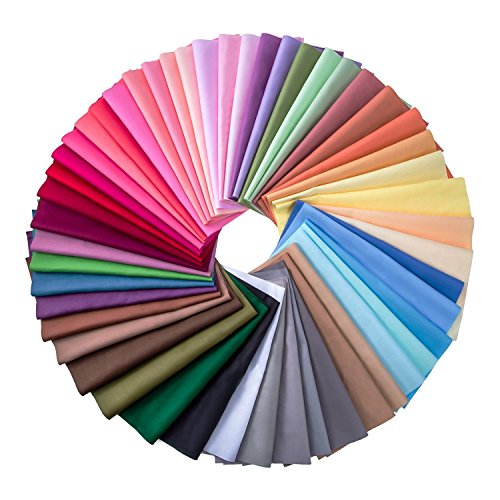 50 Pezzi Multi-Colori Tessuto di Patchwork Cotone Misto Quadrato Fascio da Cucito Quilting Mestiere, 50 Colori (10 per 10 cm)