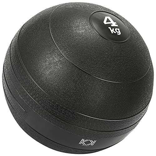 KK Slam Ball 4 kg, 6 kg, 8 kg, 10 kg, palla per medicina resistente, senza rimbalzo in gomma, rinforza, scolpisce e condizioni, palla per allenamento e allenamento, forza e altro ancora.