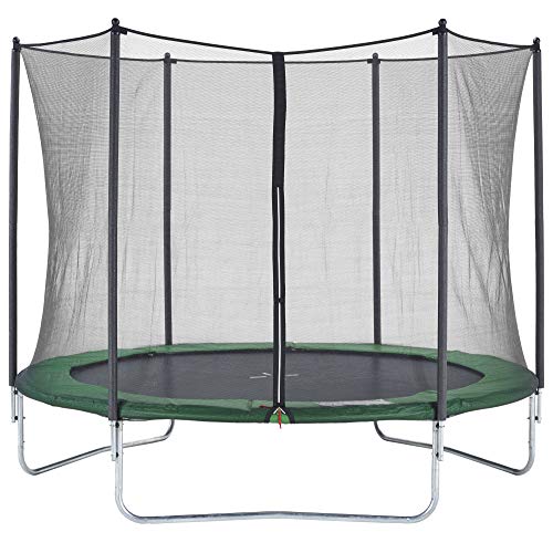 CZON SPORTS trampolino, 300 cm tappeto elastico con rete di sicurezza, verde|trampolino elastico da giardino|trampolino bambini