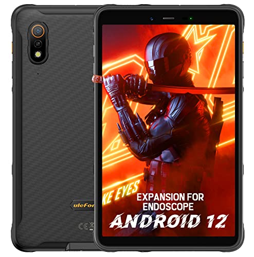 Ulefone Armor Pad Tablet 8 Pollici, Android 12, 7650mAh, Octa-Core 64GB/SD-256GB Rugged Tablet PC, 13MP+5MP, Tablet Impermeabile IP68/69K, Dual SIM 4G Sblocco delle Impronte/Face ID OTG/GPS/5G-WiFi