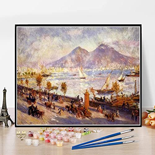 Numero dipinto per Adulti Monte Vesuvio in La Mattina 1881 dipinto di Auguste Renoir DIY Pittura a Olio Kit
