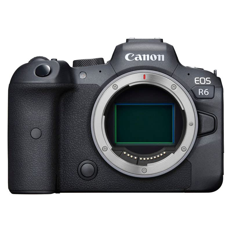 Canon EOS R6 full frame mirrorless body (20,1 Mp,- fino a 20fps, DIGIC X, video 4K UHD fino 60p, stabilizzatore d'immagine a 5 assi fino a 8 stop, Dual Pixel CMOS Auto Focus II)