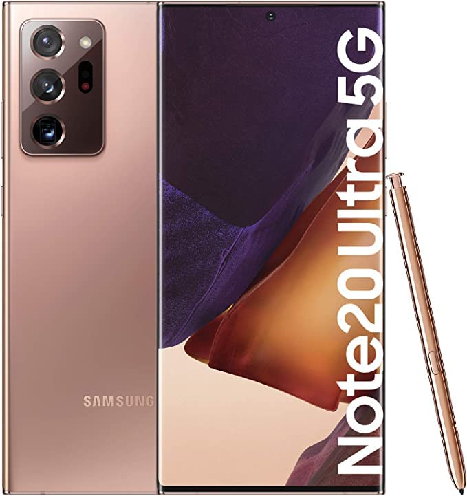 SAMSUNG Galaxy Note 20 Ultra 5G, 256GB, Mystic Bronze (Ricondizionato) Smartphone Originale di fabbrica in esclusiva per il mercato europeo (versione internazionale)