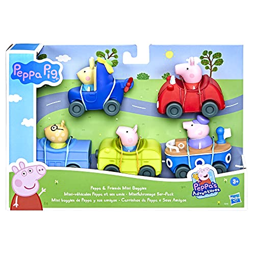 Peppa Pig Peppa's Adventures Peppa and Friends - Mini giocattolo prescolare per bambini, 5 veicoli, dai 3 anni in su, Multicolore